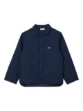 Lacoste Kids quilted diamond-pattern overshirt - Blue