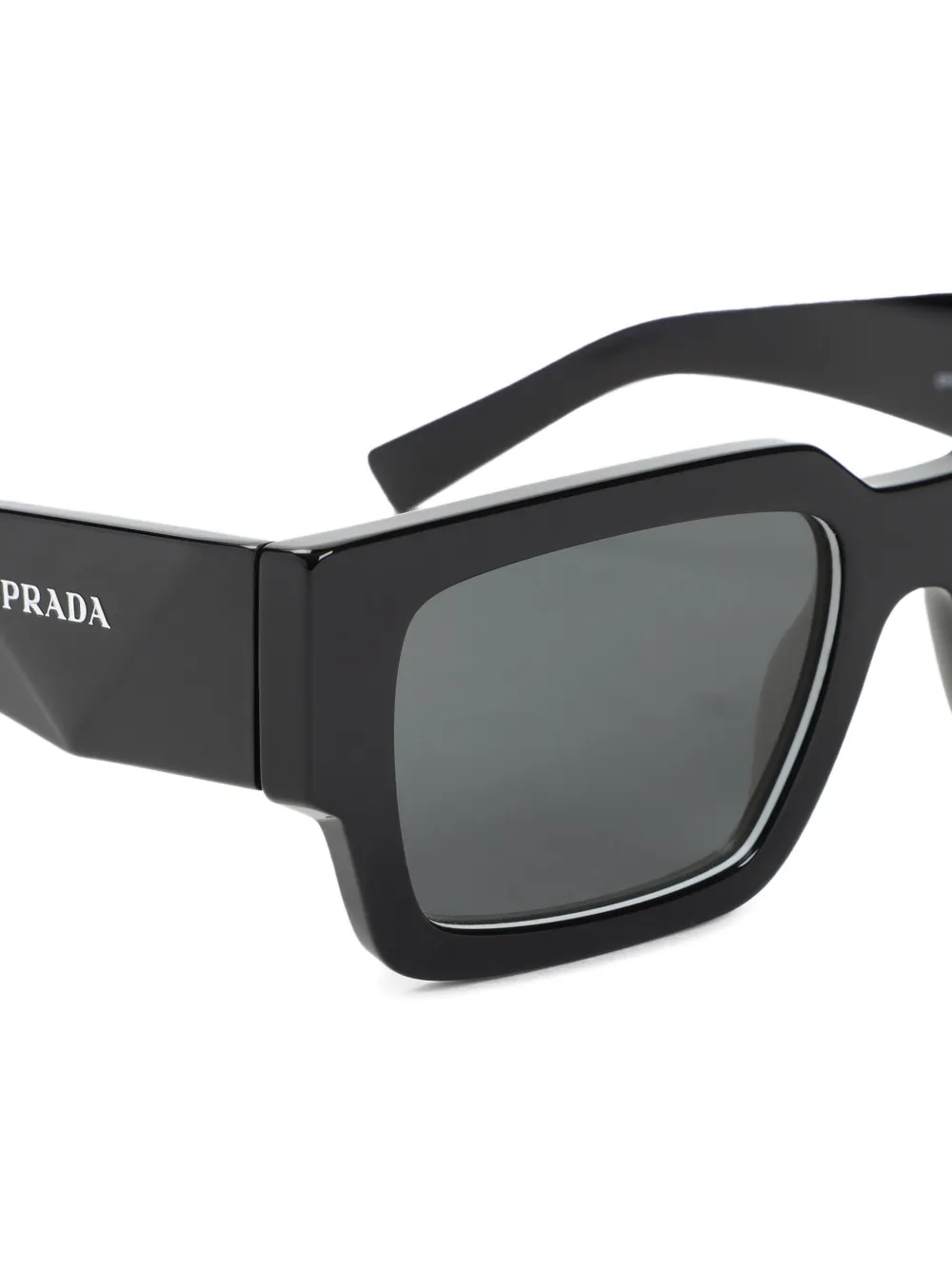 Prada Eyewear Zonnebril met vierkant montuur Zwart