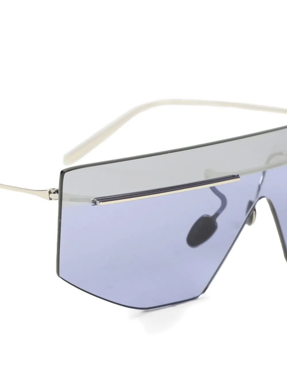 Prada Eyewear Zonnebril met schild montuur Grijs