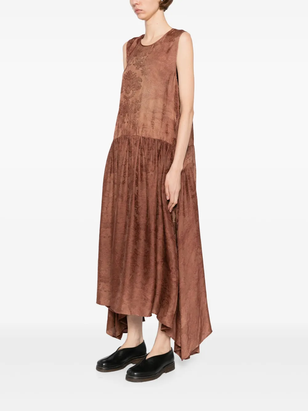 Uma Wang Avery jurk Bruin