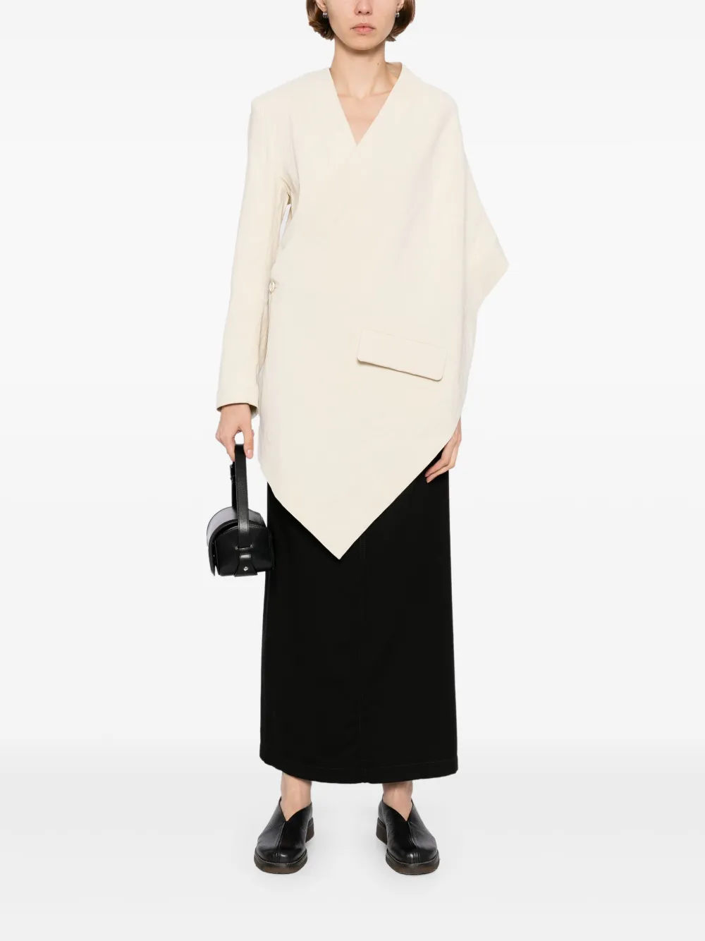 Uma Wang asymmetric-draped jacket | Oversized Jackets | Image 2
