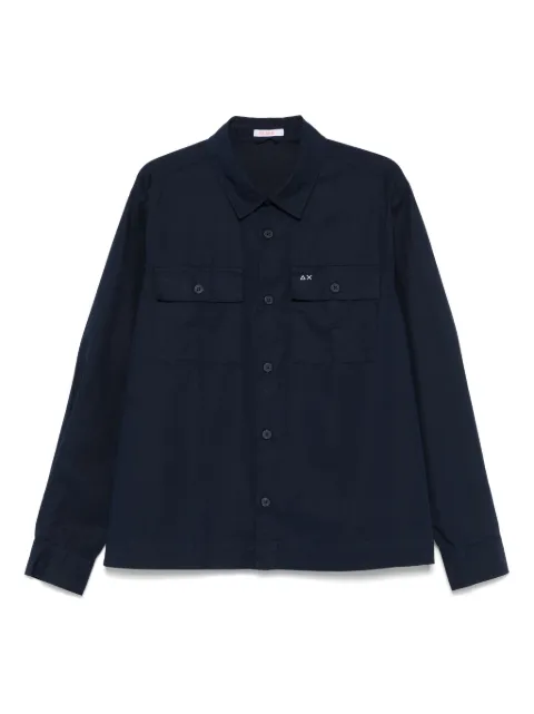 Sun 68 logo-embroidered shirt 