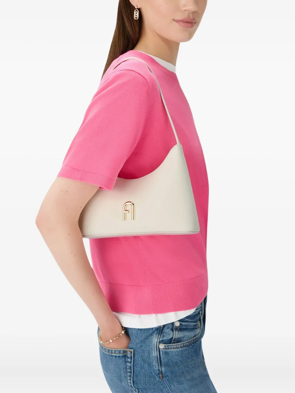 Furla Diamante kleine schoudertas Beige