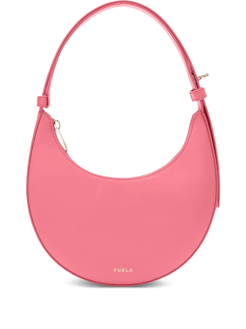 Furla Delizia half-moon zip shoulder bag - ピンク Furla Delizia half-moon zip shoulder bag - ピンク