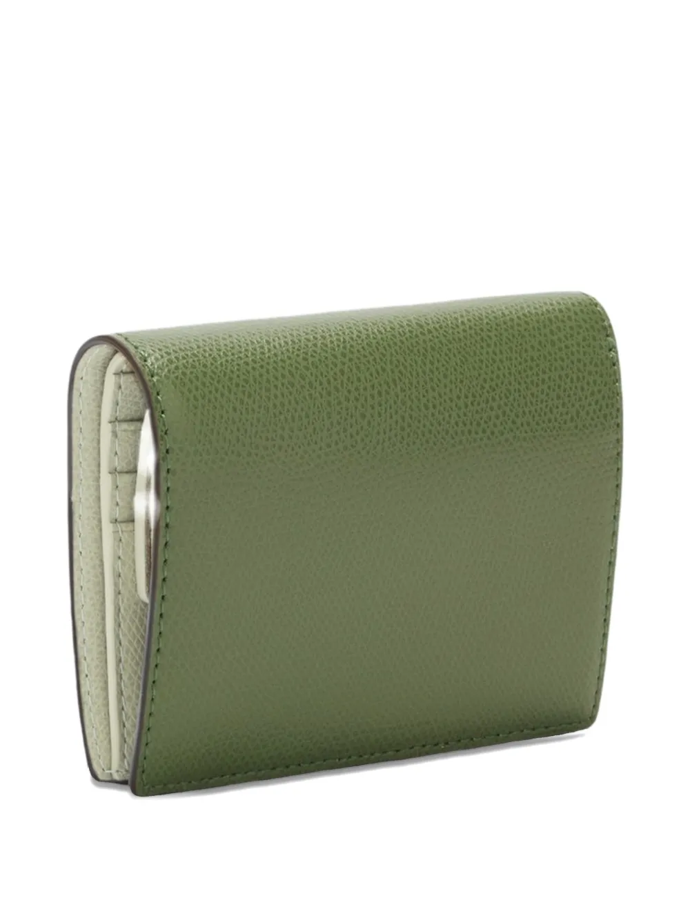 Furla Camelia leather logo wallet Groen