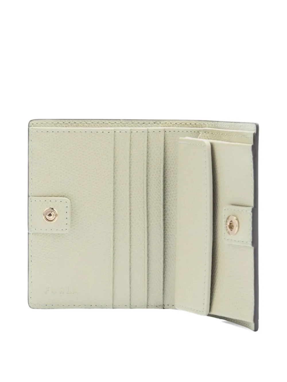 Furla Camelia leather logo wallet Groen