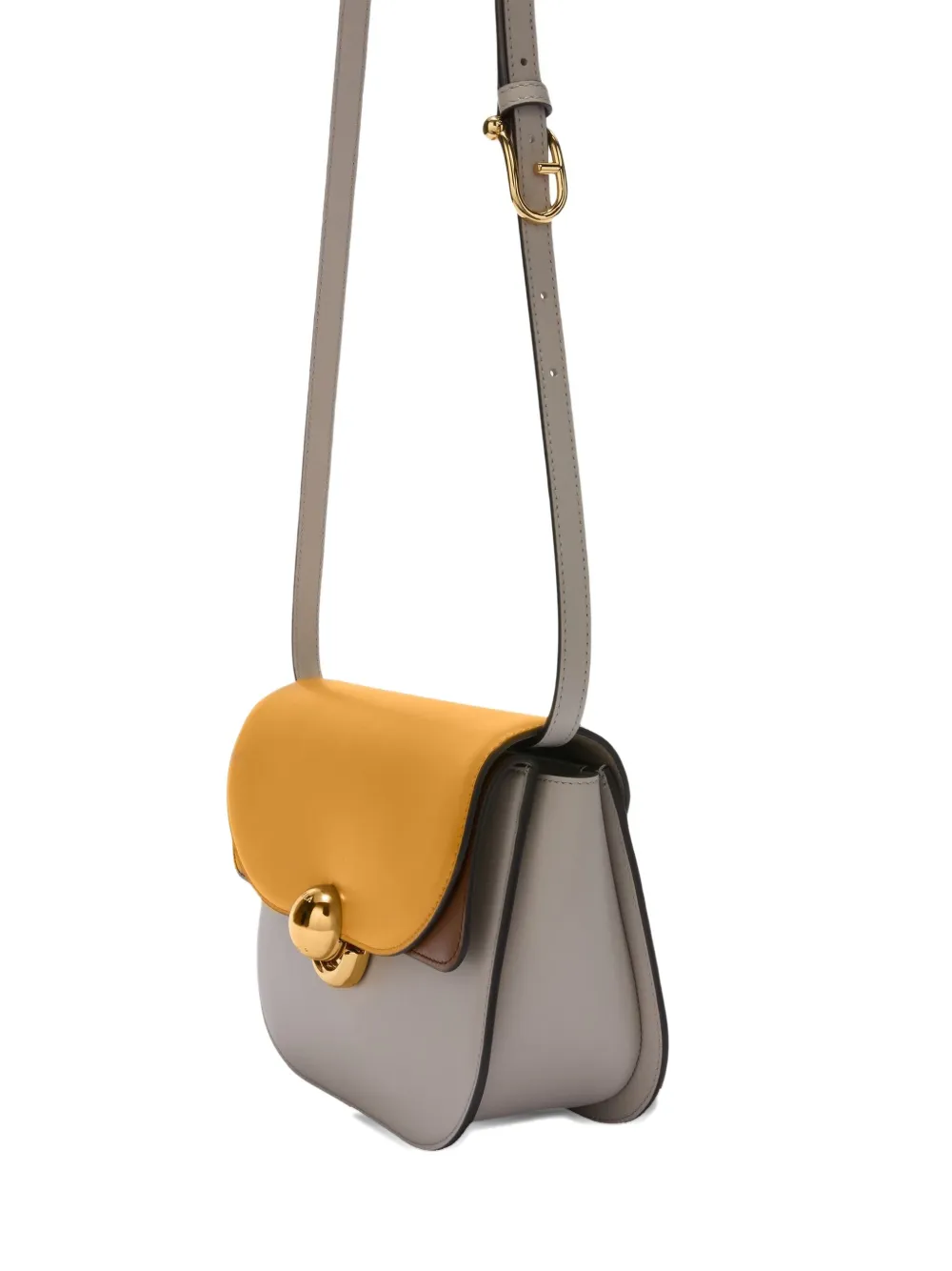 Furla Kleine Sfera halvemaanvormige tweekleurige tas Beige
