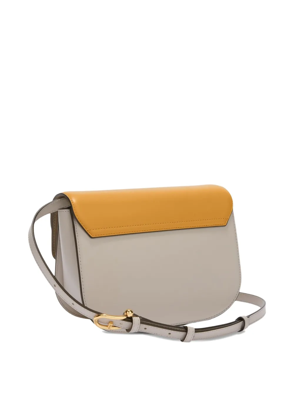 Furla Kleine Sfera halvemaanvormige tweekleurige tas Beige