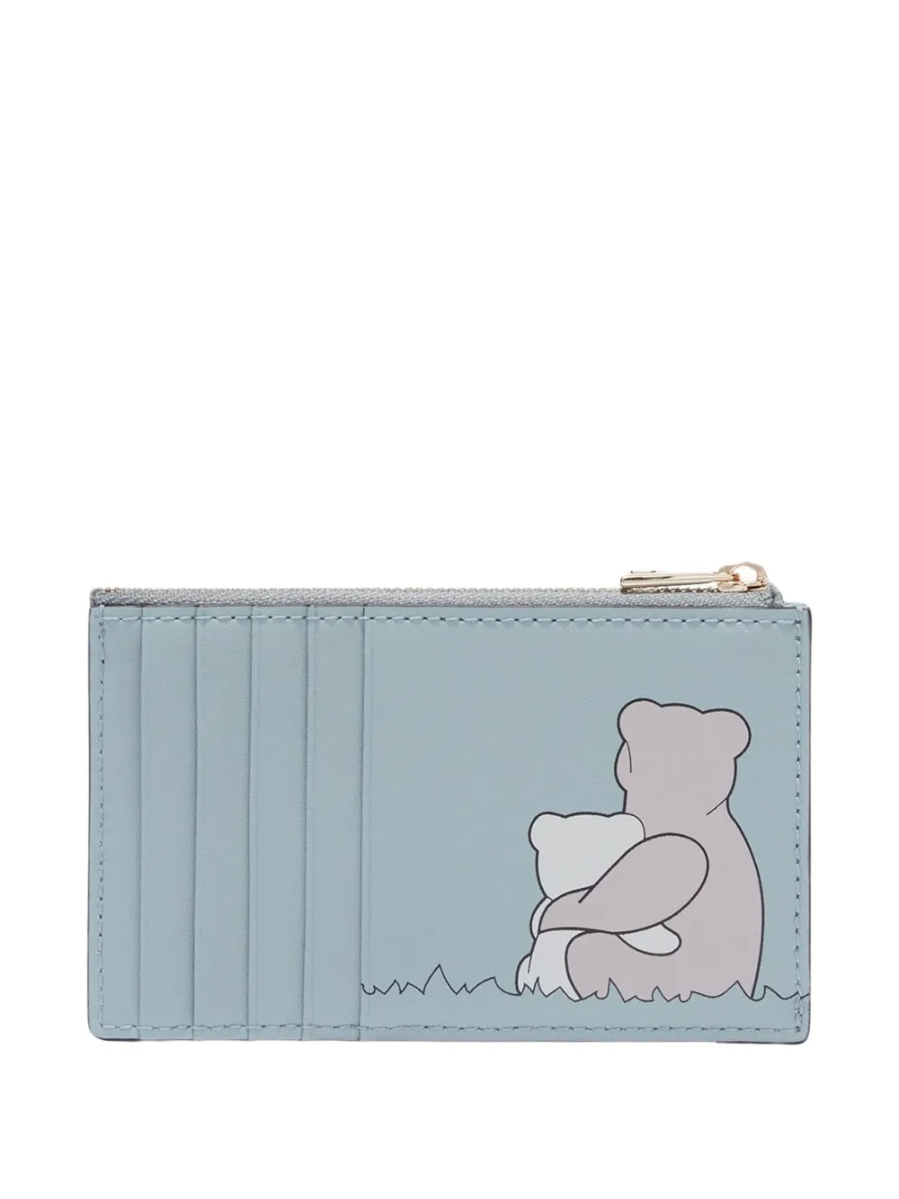 Furla leather card holder - Blauw