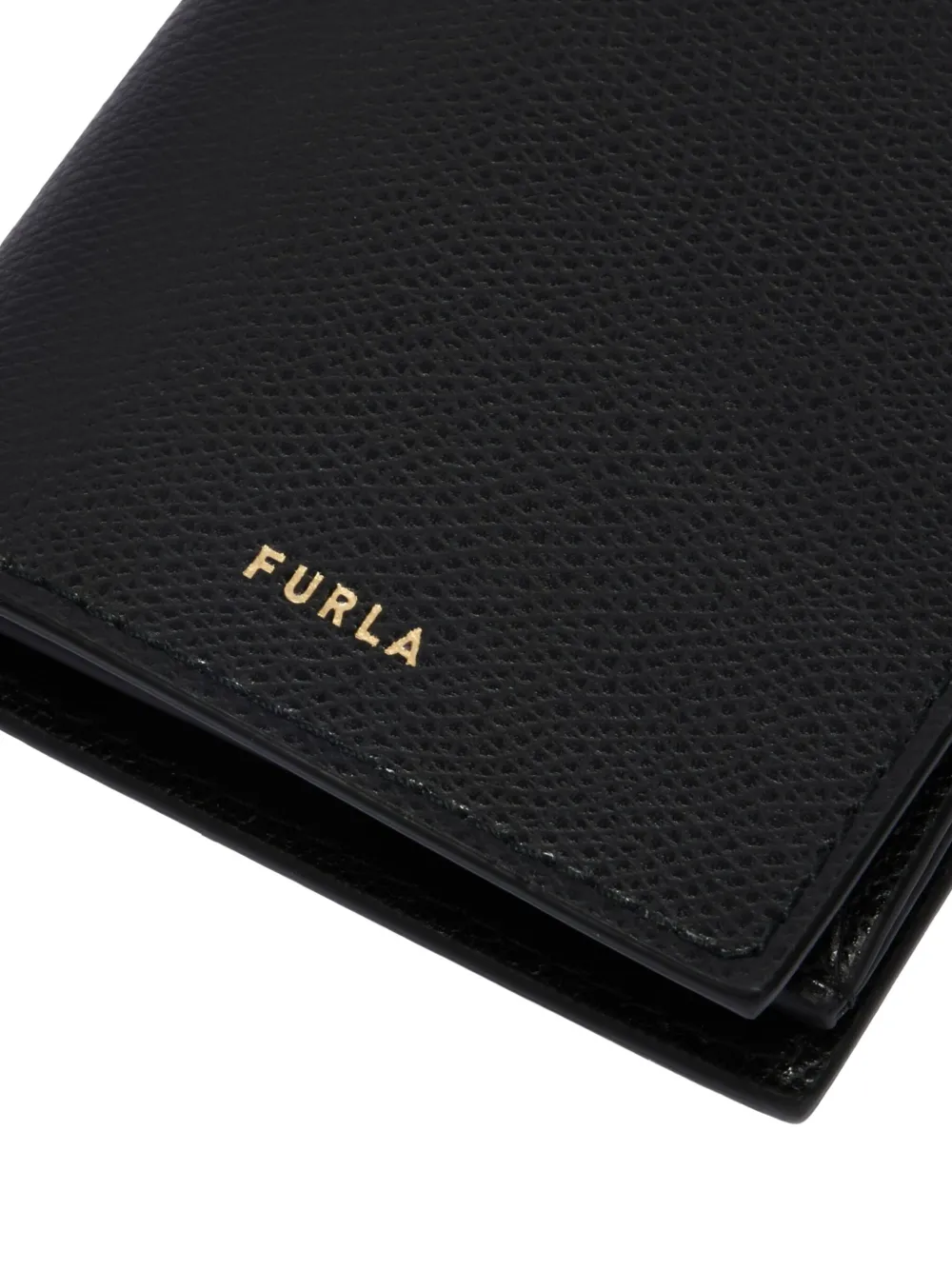 Furla Laura Leather Strap Cardholder In Black