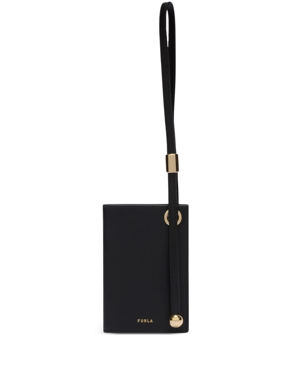 Furla Laura leren pasjeshouder met bandje Zwart