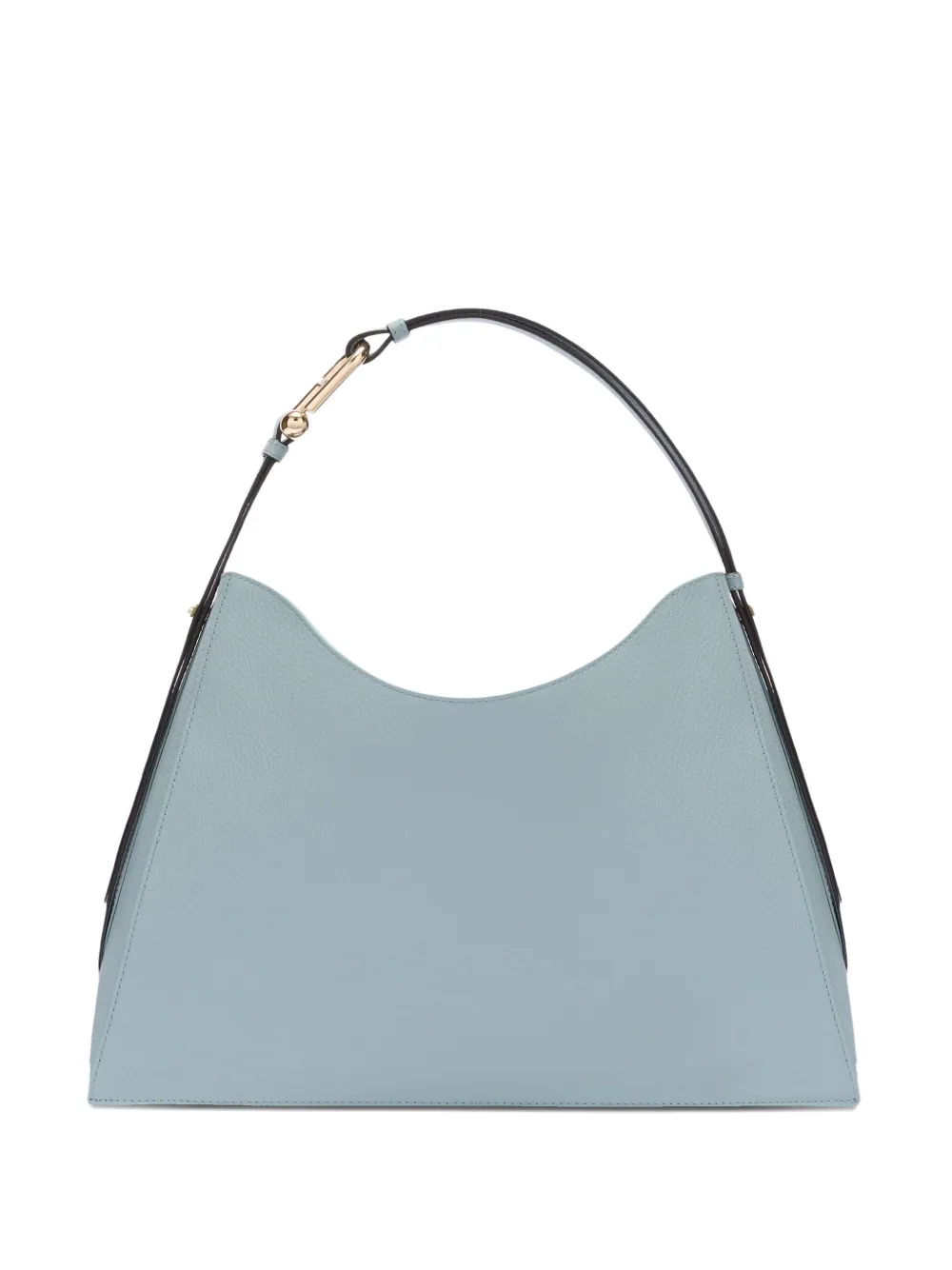Furla Leren schoudertas met gewelfde handgreep Blauw