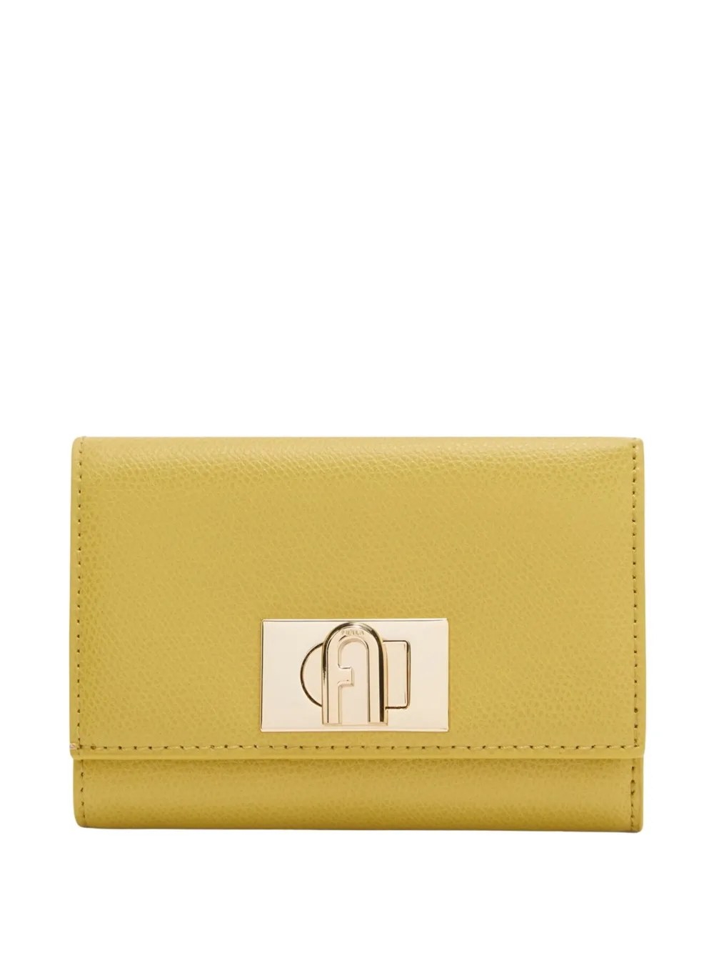 Furla 1927 Twist-lock Wallet In Yellow