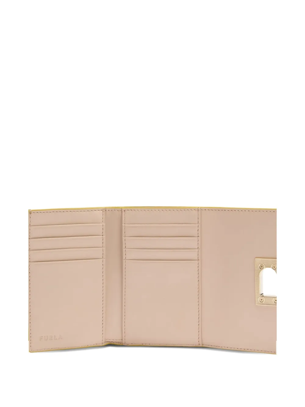 Furla 1927 Twist-lock Wallet In Yellow
