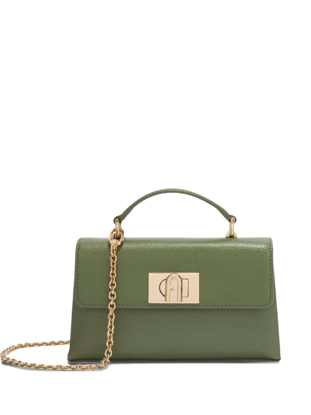 Furla 1927 chain-strap flap mini bag Groen