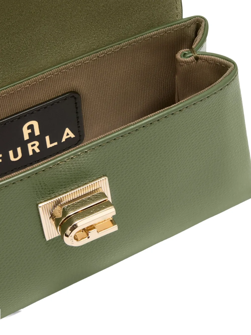 Furla 1927 chain-strap flap mini bag Groen