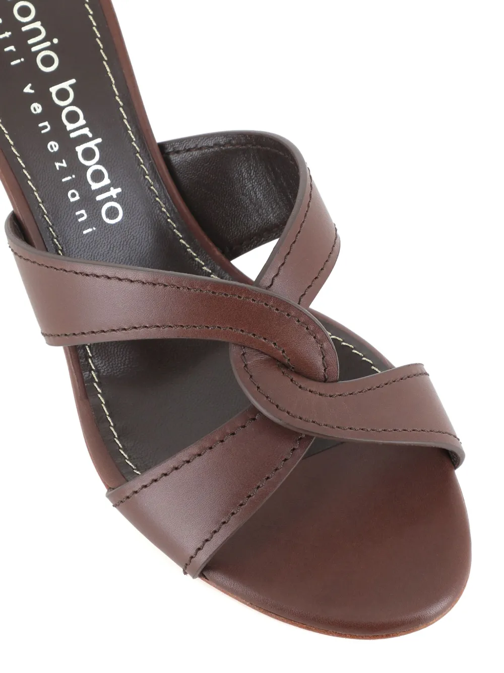 Antonio Barbato Maestri Veneziani strappy heeled mules Brown