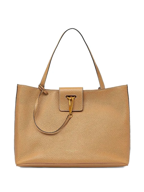 未使用級】GIANNI CHIARINI レザートートバッグ ポーチ付 オレンジ GIANNI CHIARINI レザー トートバッグ | ニュートラル | FARFETCH JP