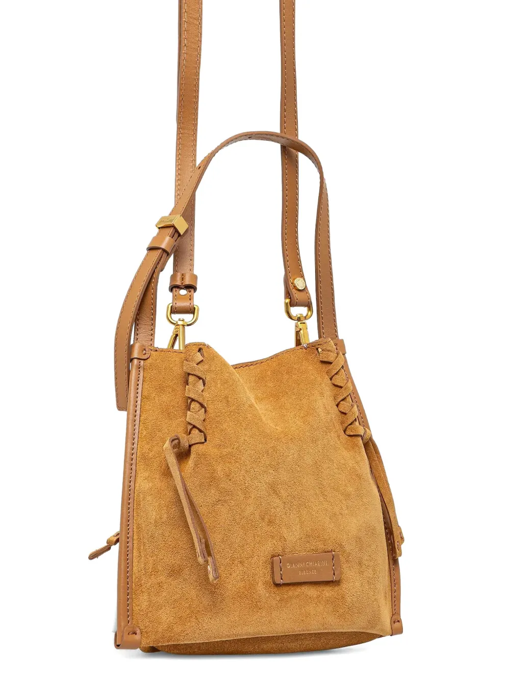 GIANNI CHIARINI suede shoulder bag - Bruin