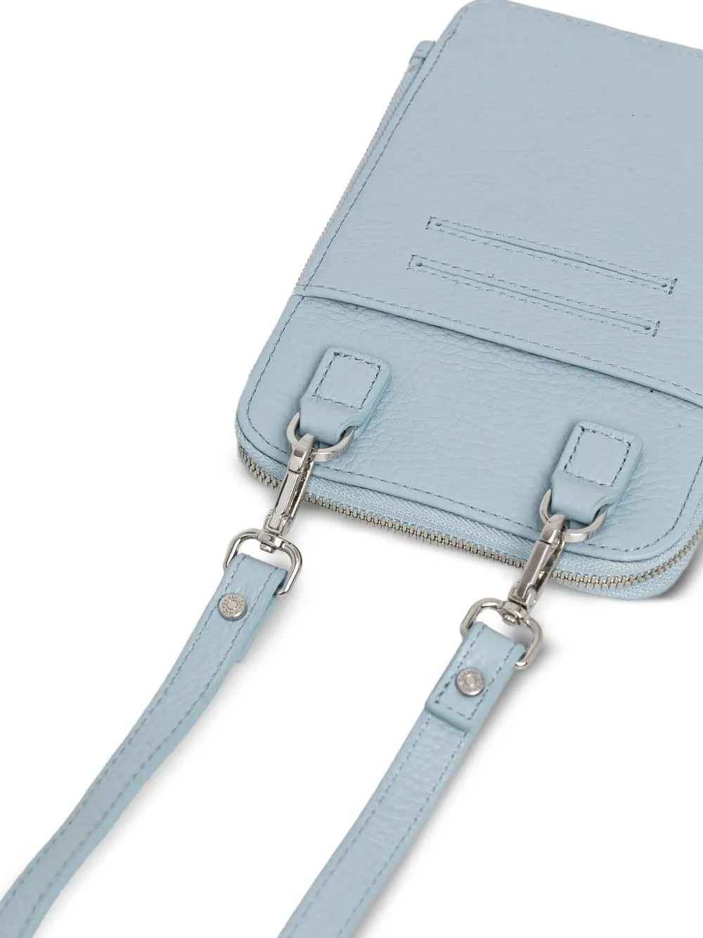 GIANNI CHIARINI zip-fastening leather phone bag - Blauw