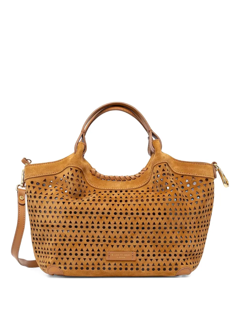 GIANNI CHIARINI sac à main cuir à design perforé | marron | Image 1