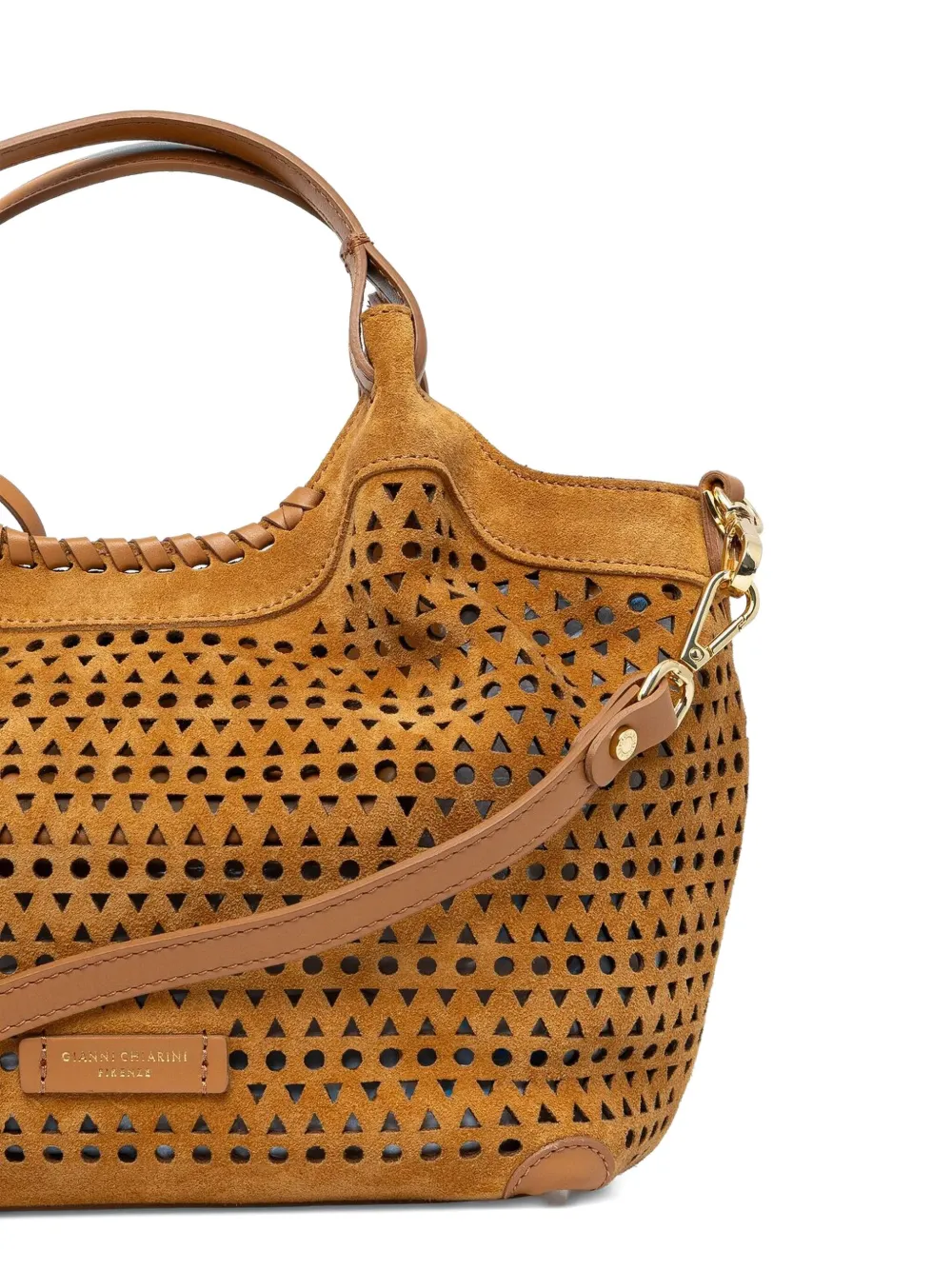 GIANNI CHIARINI Geperforeerde shopper Bruin