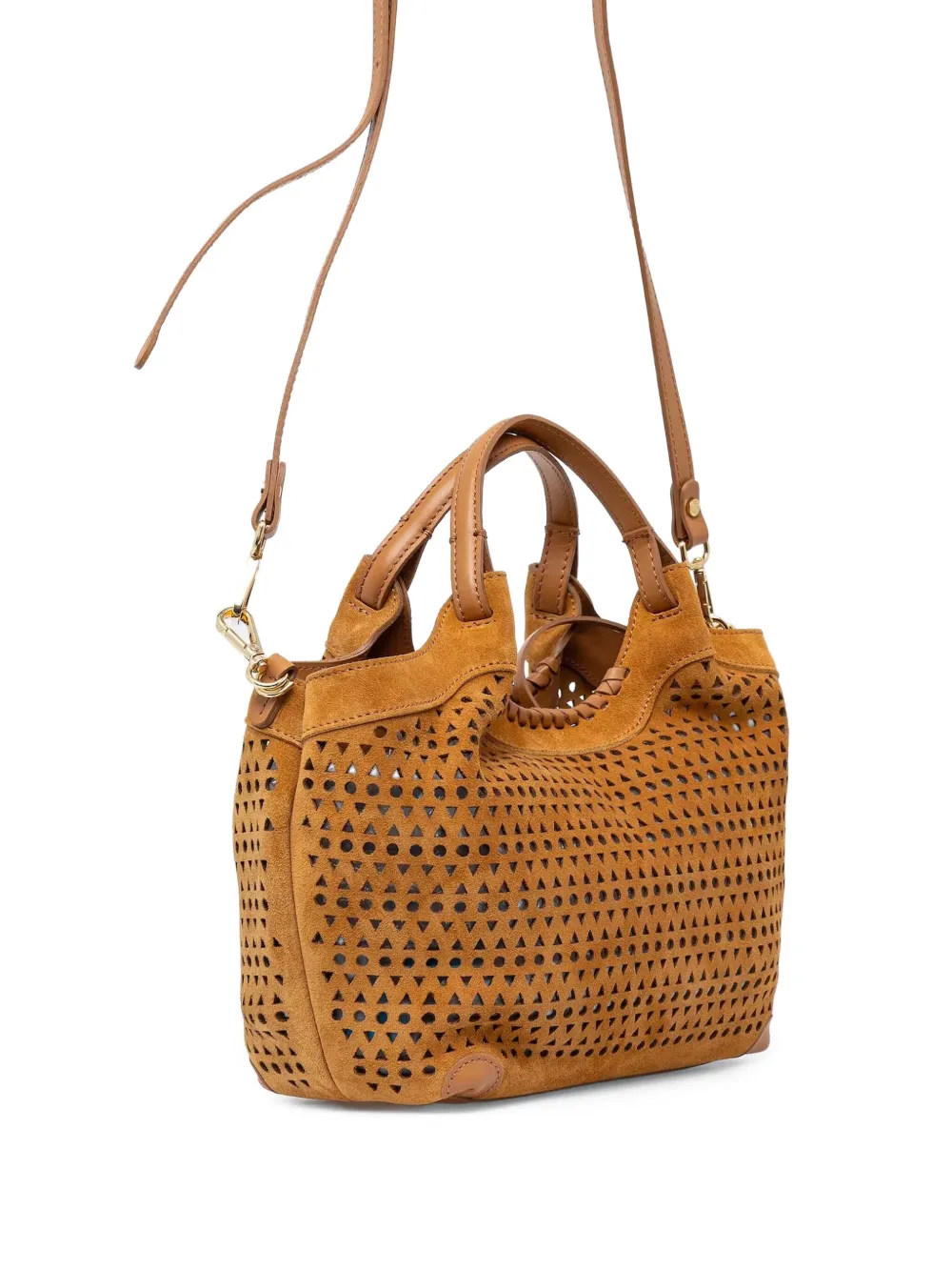 GIANNI CHIARINI Geperforeerde shopper - Bruin
