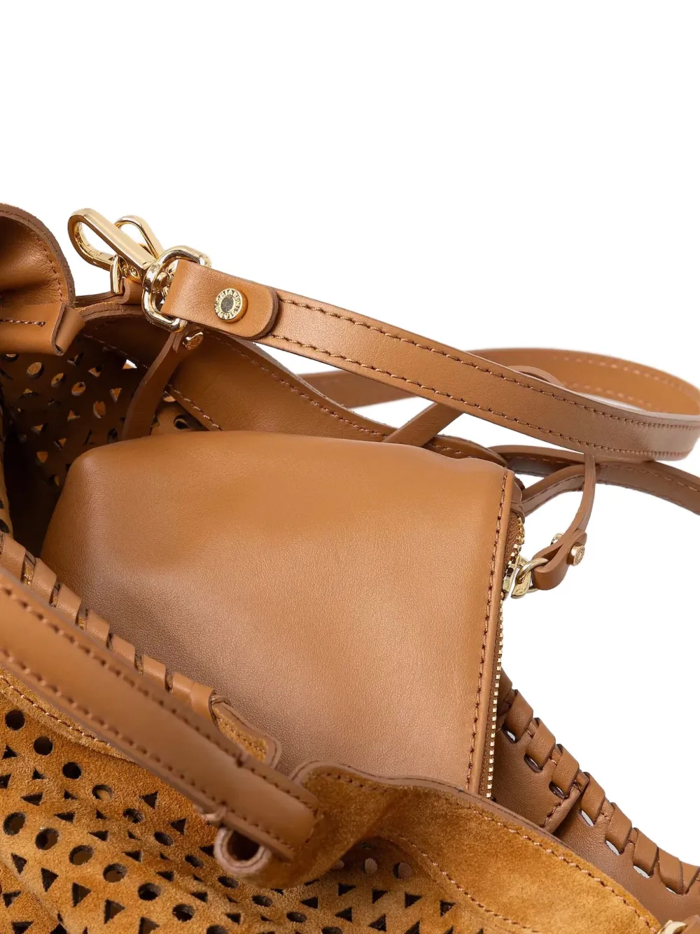 GIANNI CHIARINI Geperforeerde shopper Bruin