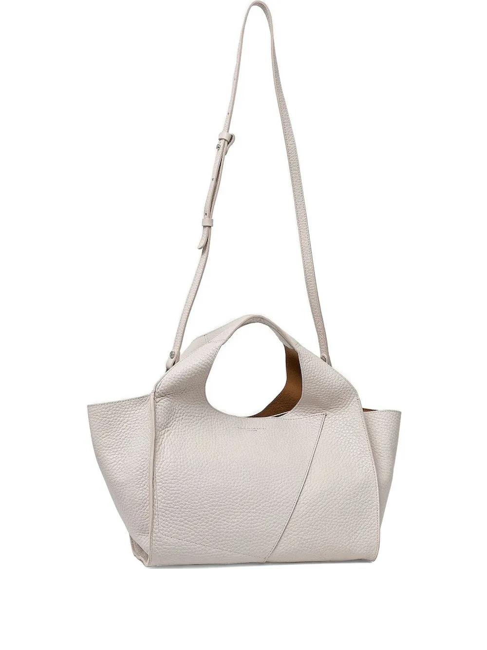 GIANNI CHIARINI Shopper met handvat en textuur Wit