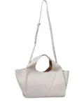 GIANNI CHIARINI pebble-textured top-handle tote bag - White
