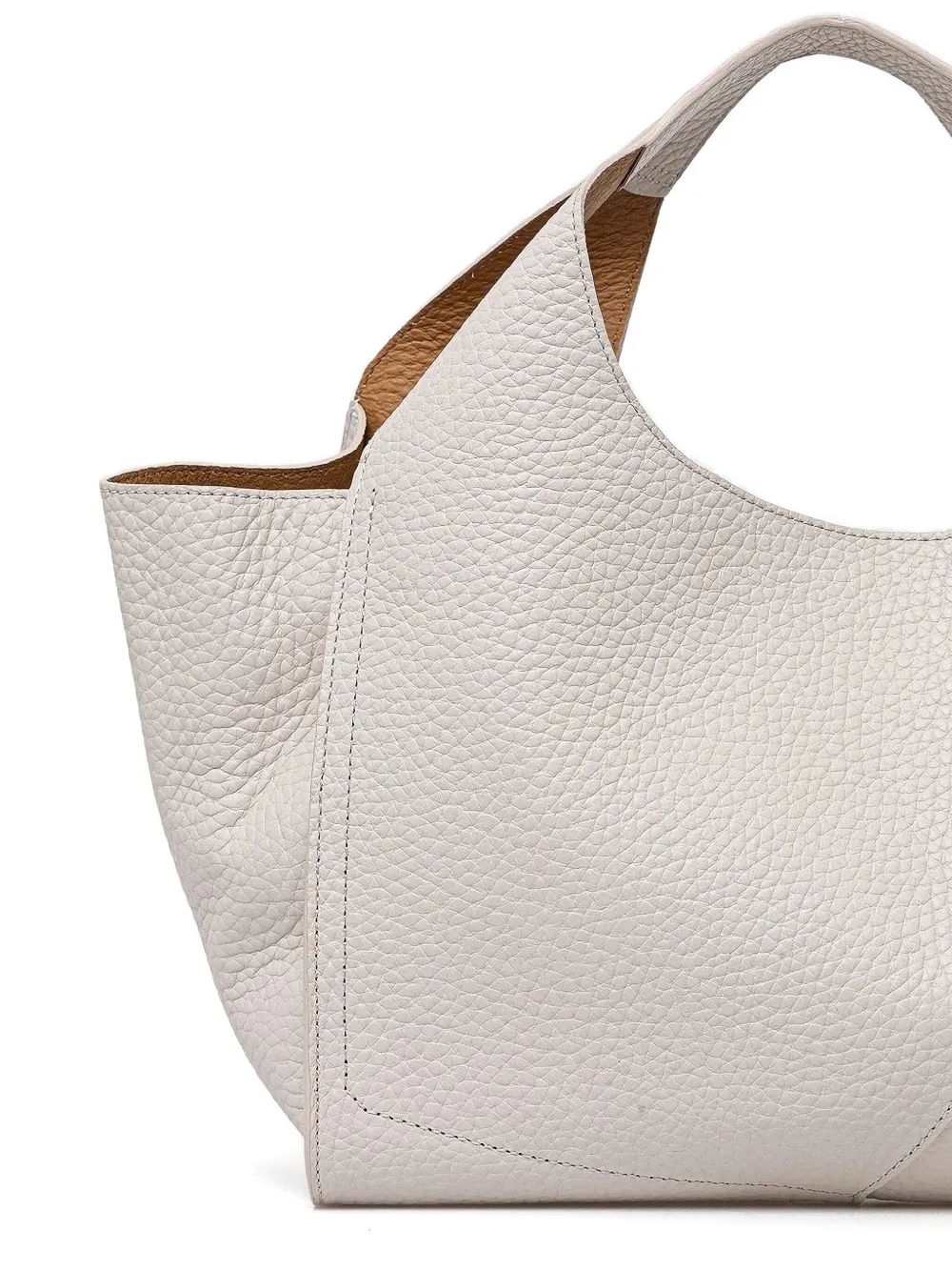 GIANNI CHIARINI Shopper met handvat en textuur Wit