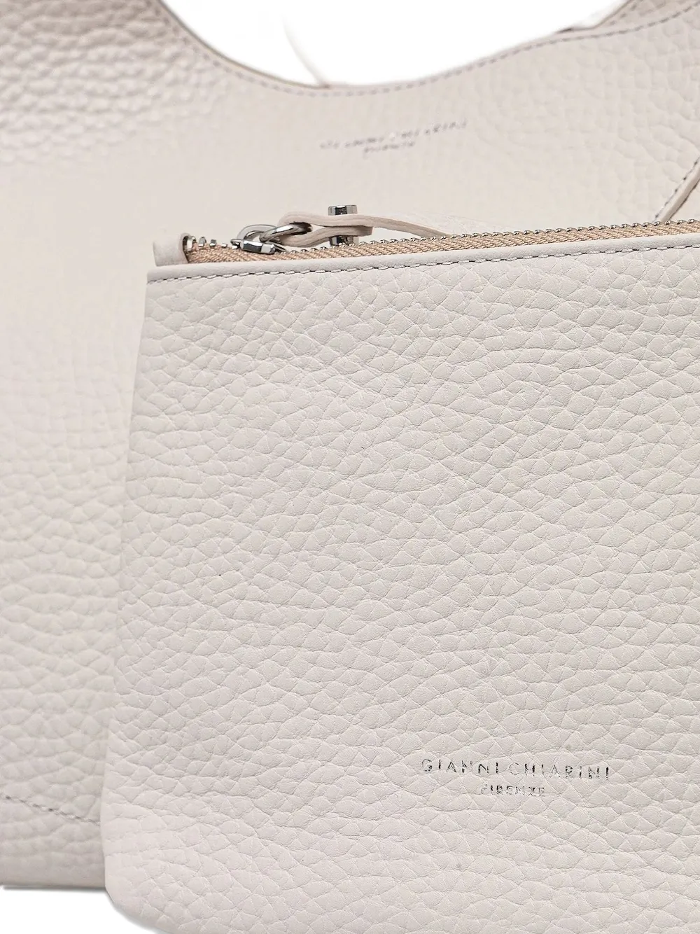 GIANNI CHIARINI Shopper met handvat en textuur Wit