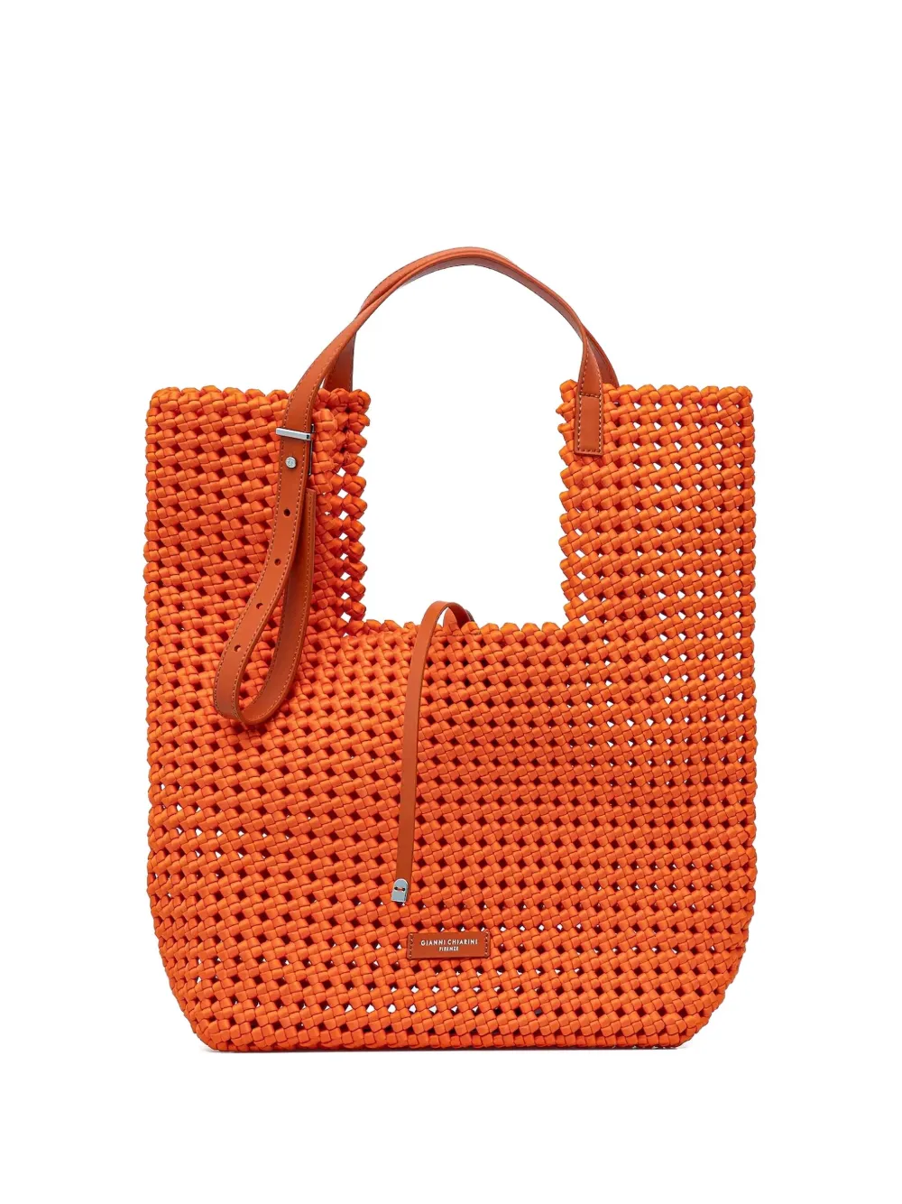 GIANNI CHIARINI Geweven shopper Oranje