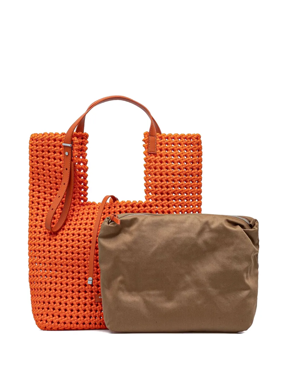 GIANNI CHIARINI Geweven shopper Oranje