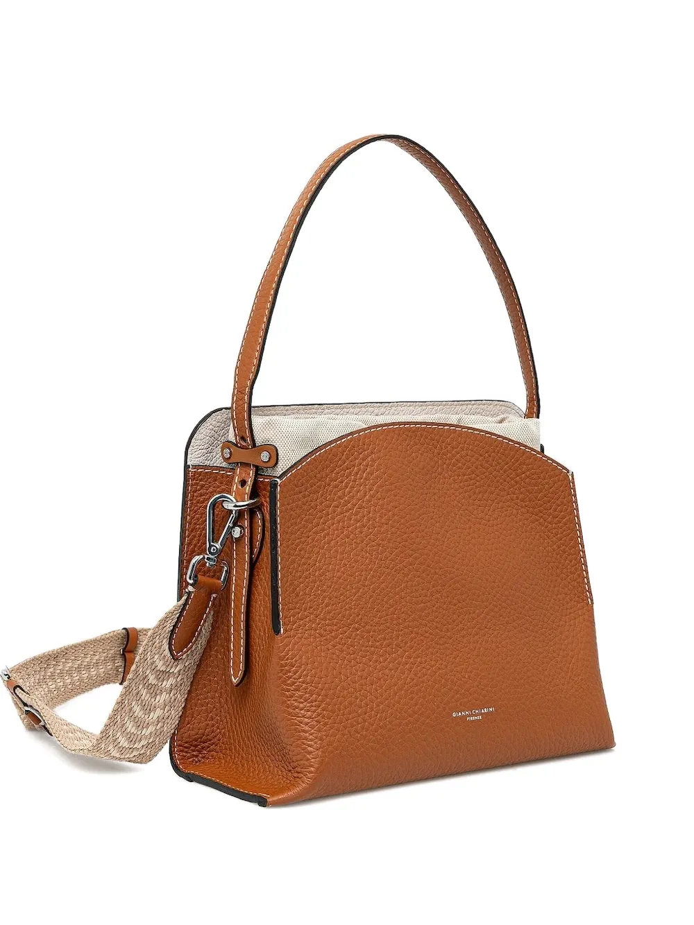 GIANNI CHIARINI Boekentas met gewelfde top Bruin