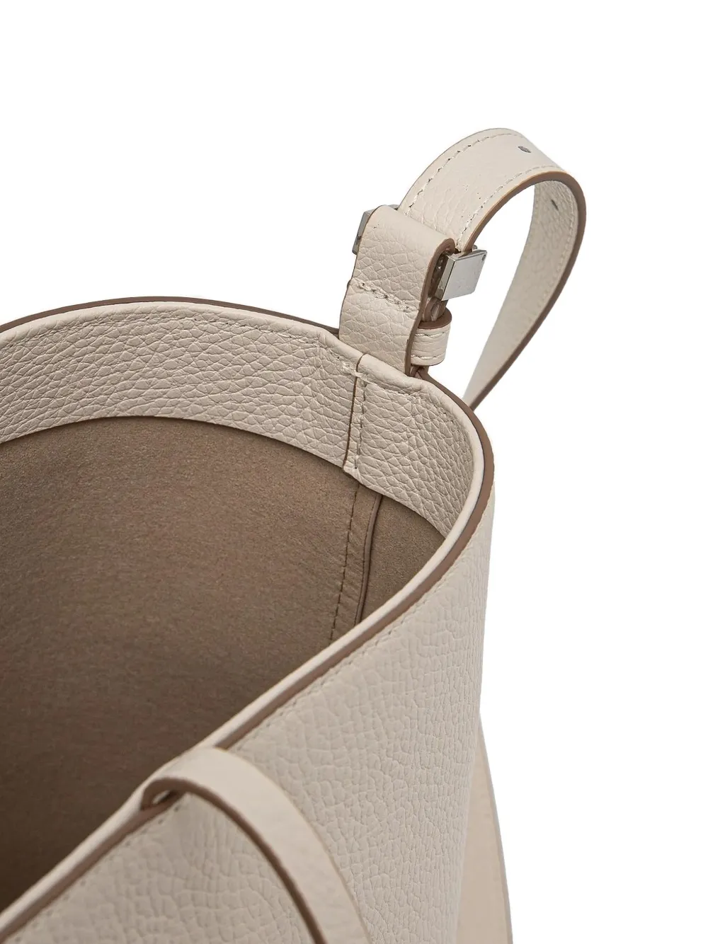 GIANNI CHIARINI Amella leren bucket-tas Beige