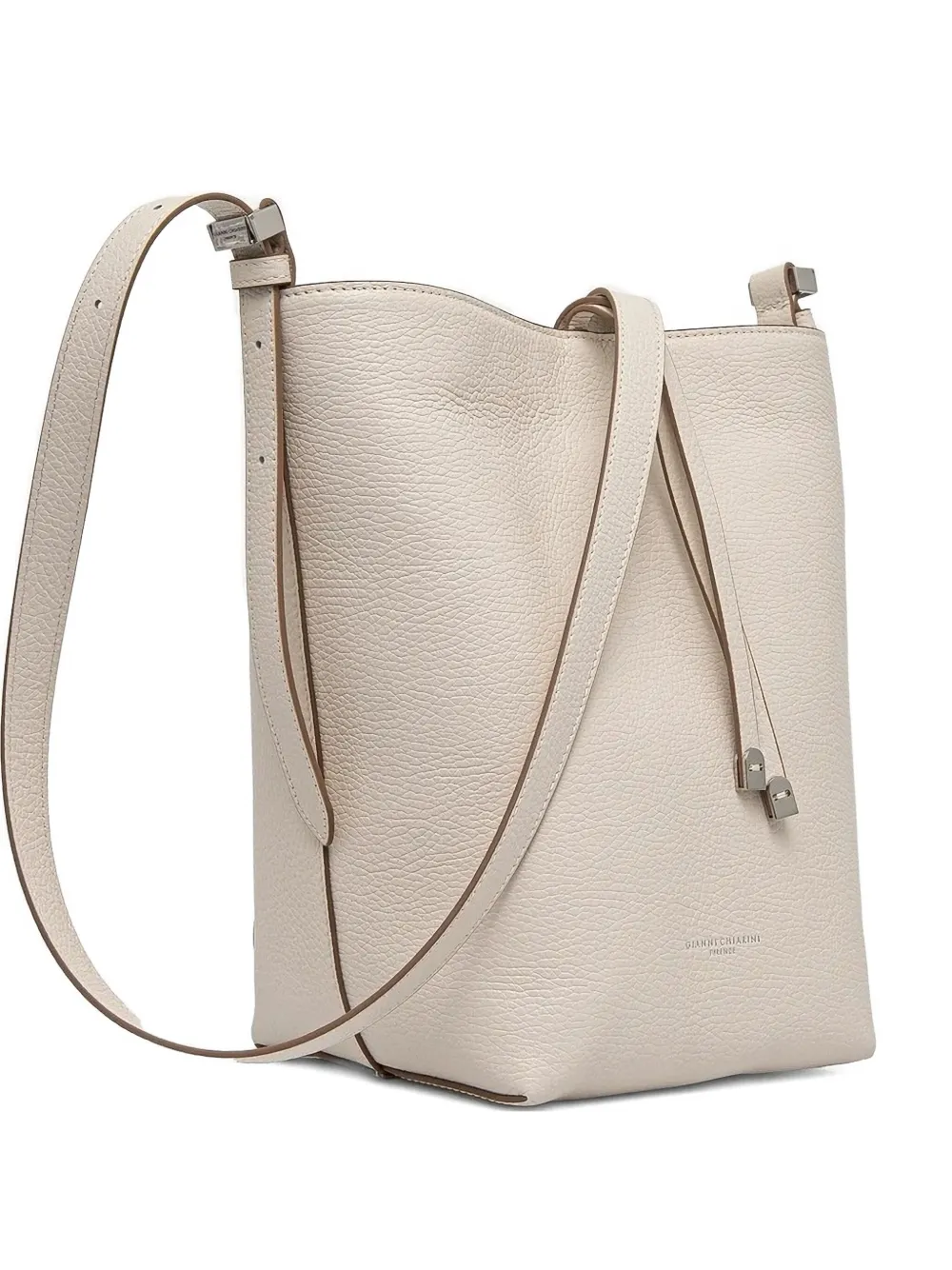GIANNI CHIARINI Amella leren bucket-tas Beige