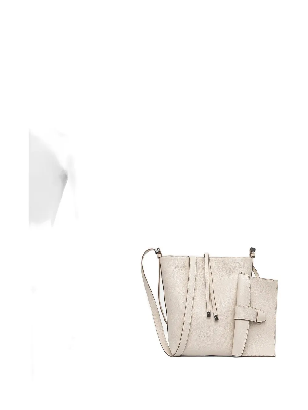 GIANNI CHIARINI Amella leren bucket-tas Beige