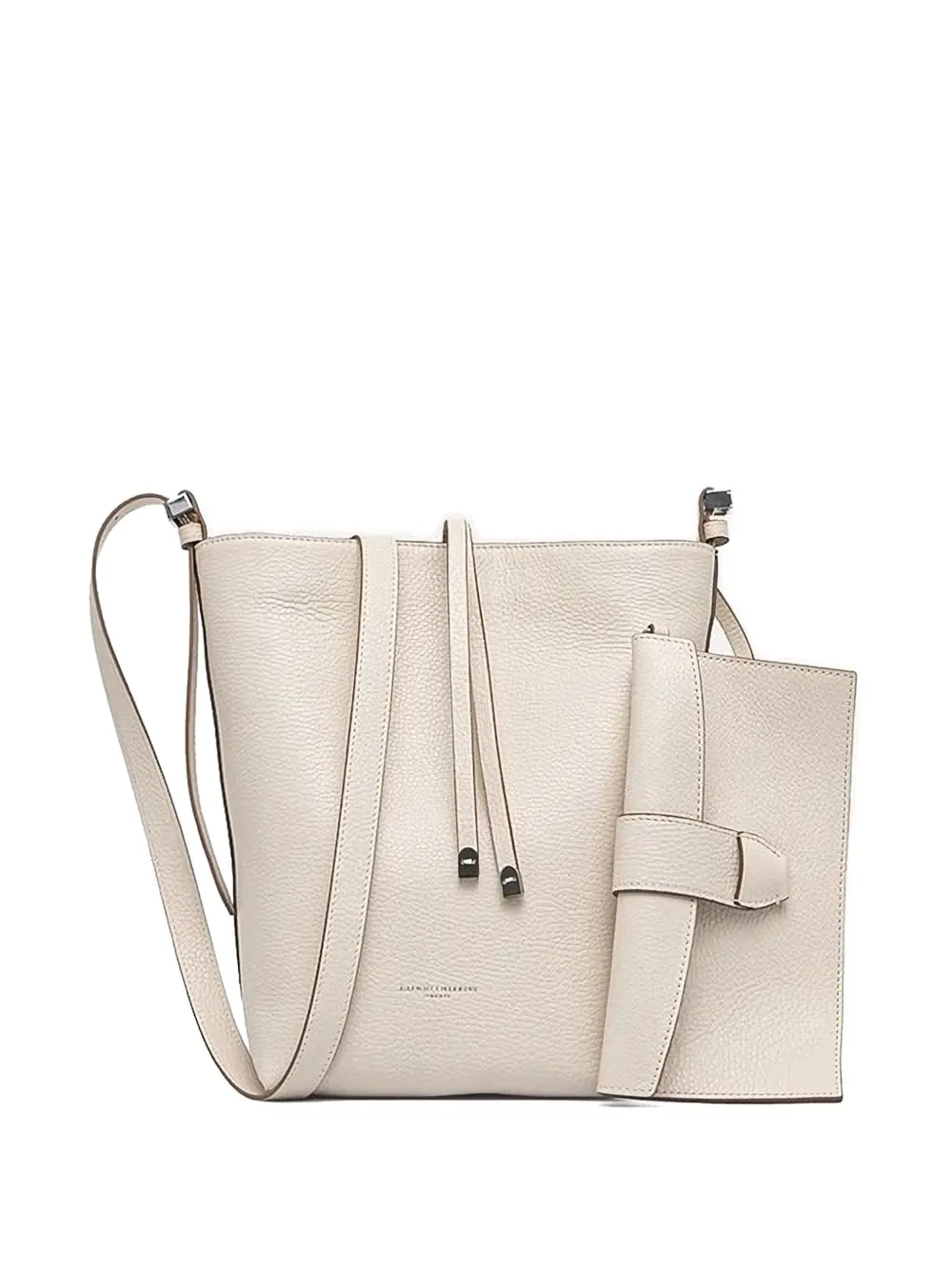 GIANNI CHIARINI Amella leren bucket-tas Beige