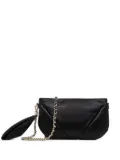 GIANNI CHIARINI Allegra pleated chain-strap clutch bag - Black