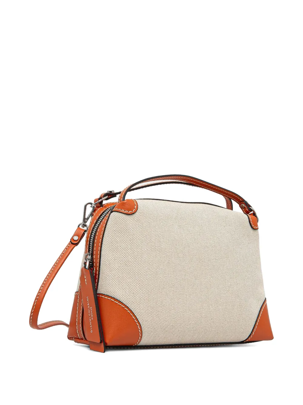 GIANNI CHIARINI Canvas handtas met contrasterende details - Beige