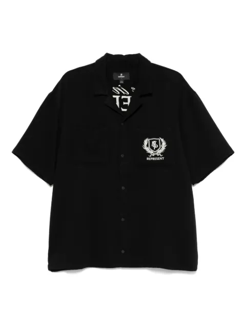 Represent logo-embroidered shirt 