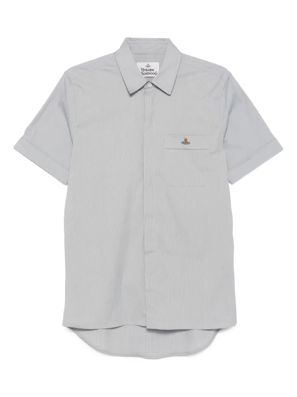 Vivienne Westwood Orb-embroidered short-sleeve shirt Grijs