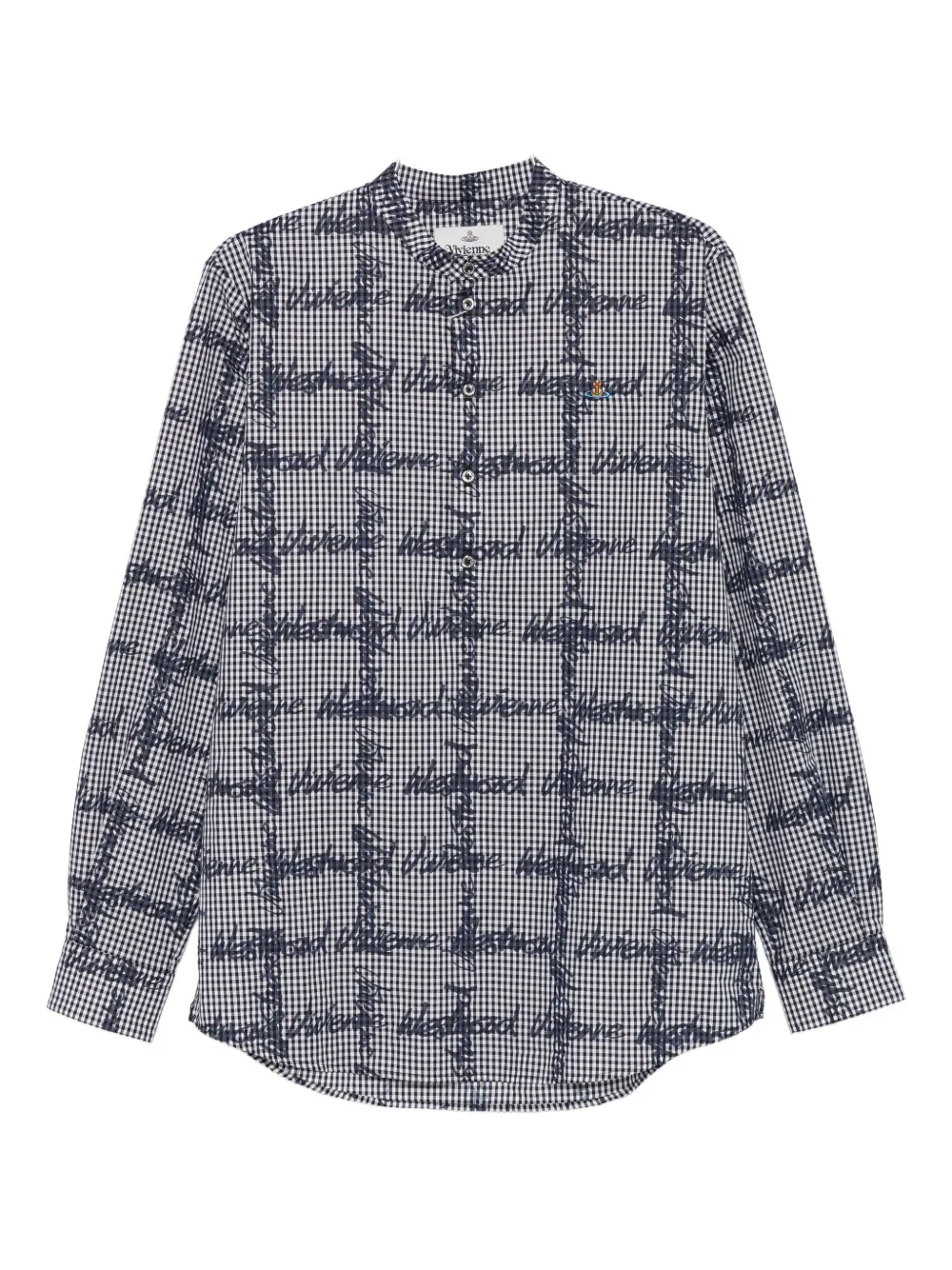 Vivienne Westwood logo-checked shirt Zwart
