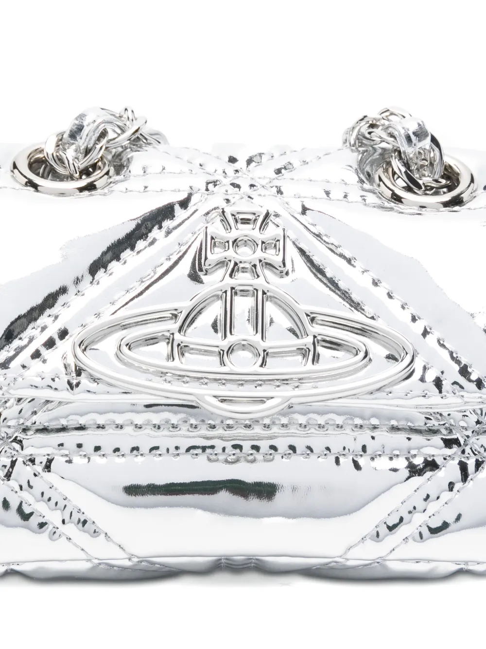 Vivienne Westwood Vinnie quilted mini bag Q401 SILVER