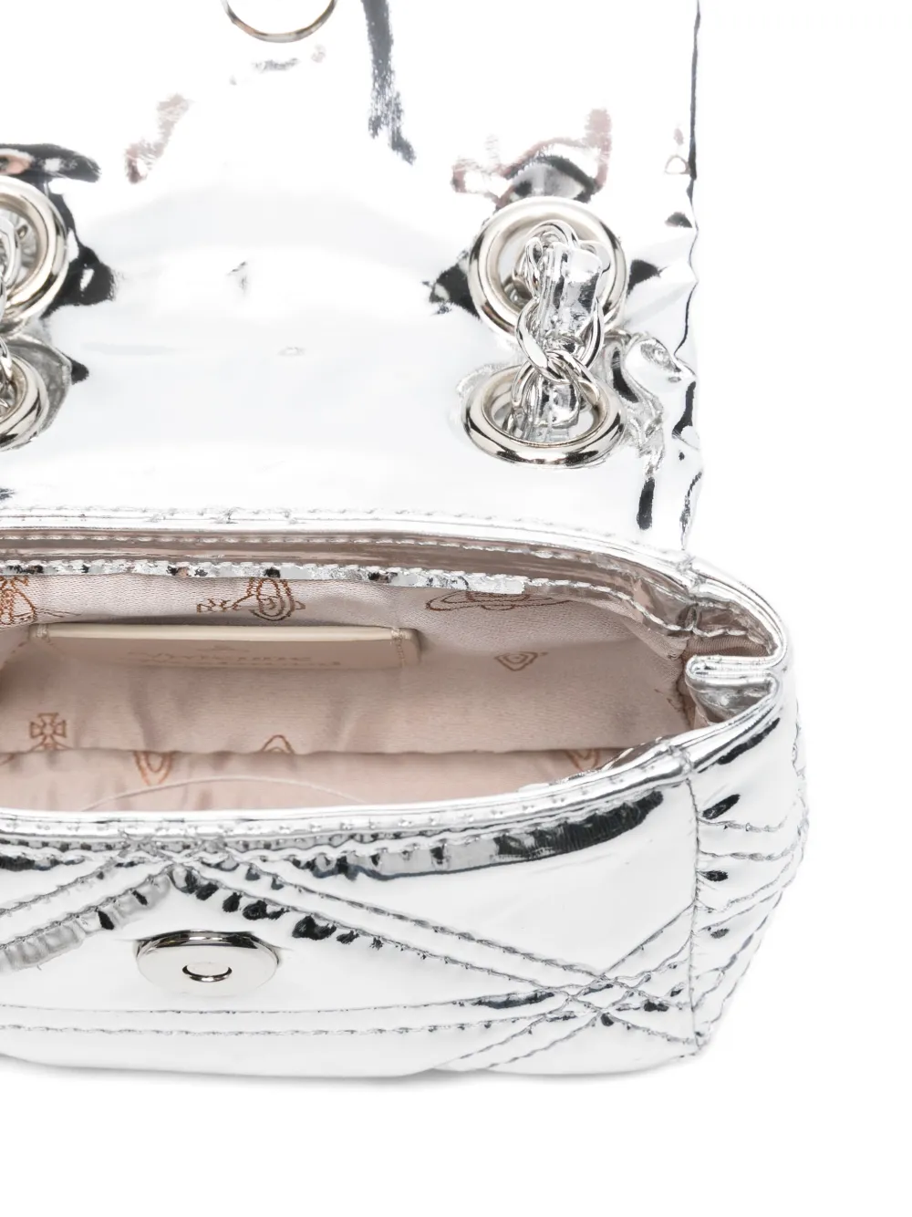 Vivienne Westwood Vinnie quilted mini bag Q401 SILVER