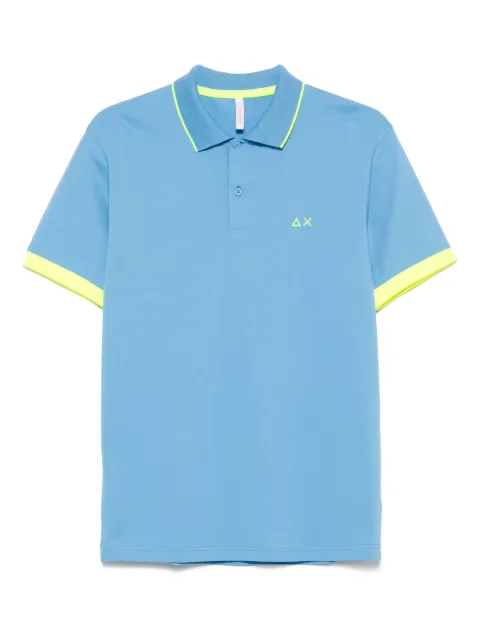 Sun 68 logo-embroidered polo shirt 