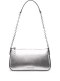 Michael Michael Kors Empire metallic leather shoulder bag - Silver
