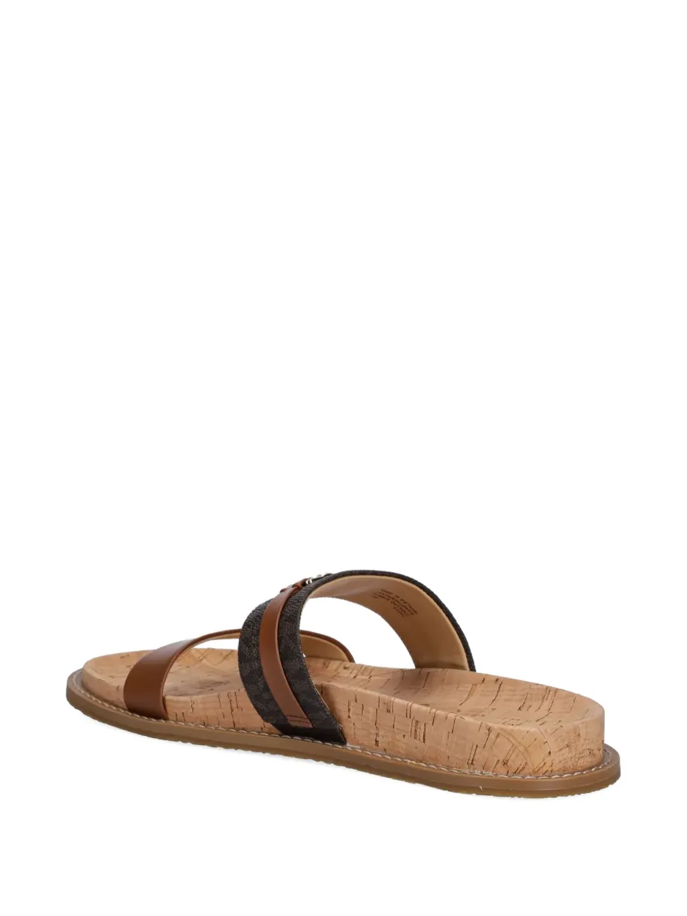 Michael Kors logo-plaque sandals Brown