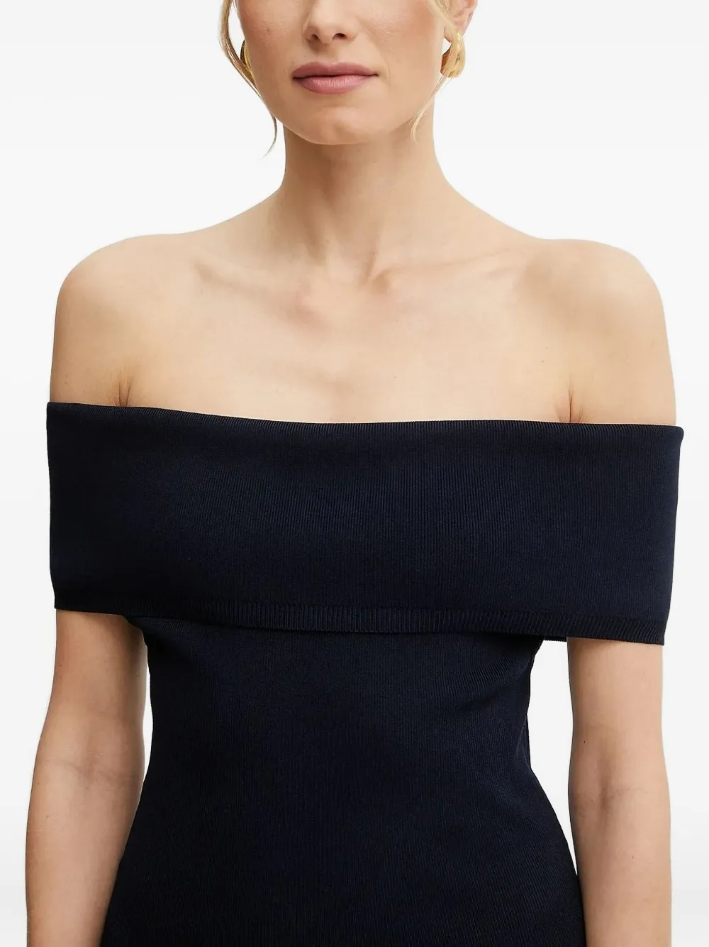 Michael Kors Off-shoulder midi-jurk Zwart
